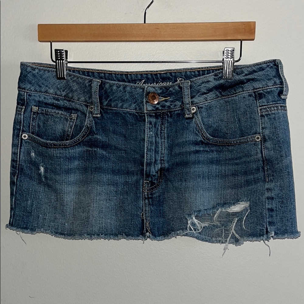 American Eagle Outfitters Denim Mini Skirt - Blue